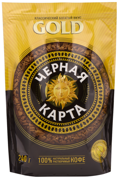 Кофе растворимый ЧЕРНАЯ КАРТА Gold